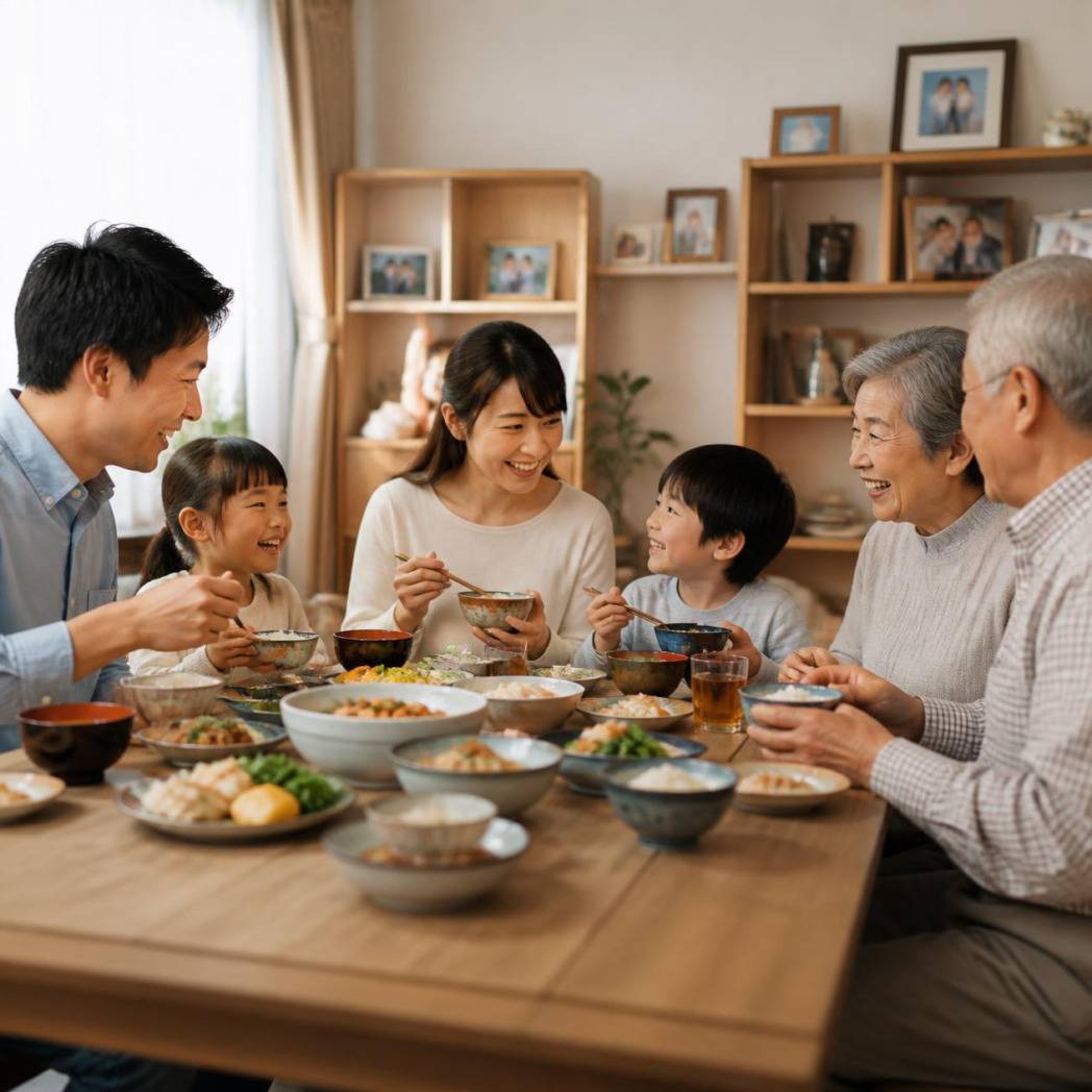 家庭を大切に思う画像